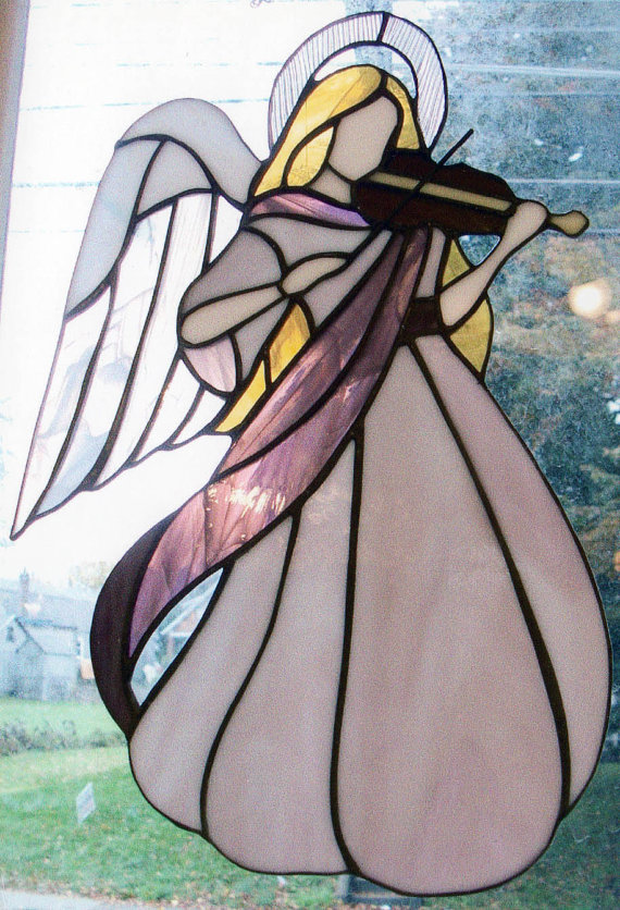 Angel stained glass  Handmade Artistic Pendants